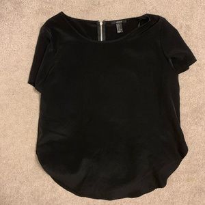 F21 black chiffon shirt